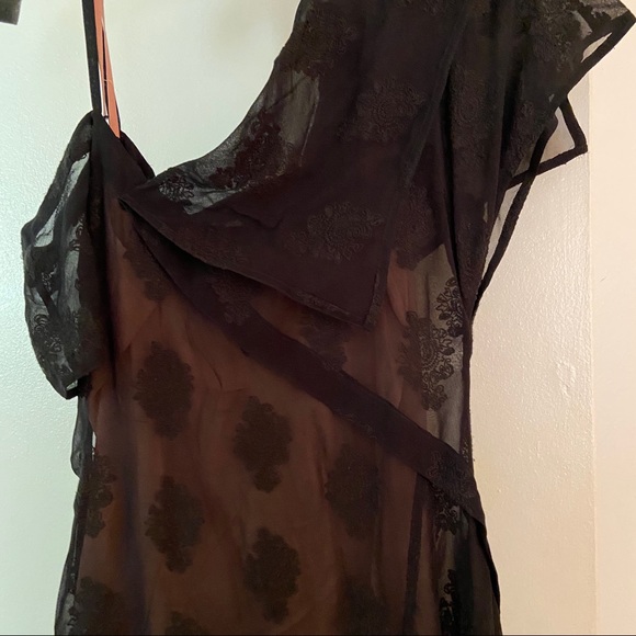 Theory Flounce Sheer Midi Dress - Picture 15 of 16